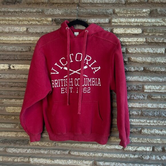 Fundy Victoria British Columbia Canada Red Hoodie Sweatshirt Size Small - Picture 7 of 8
